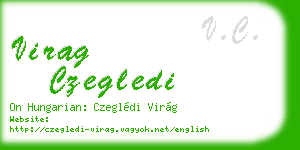 virag czegledi business card